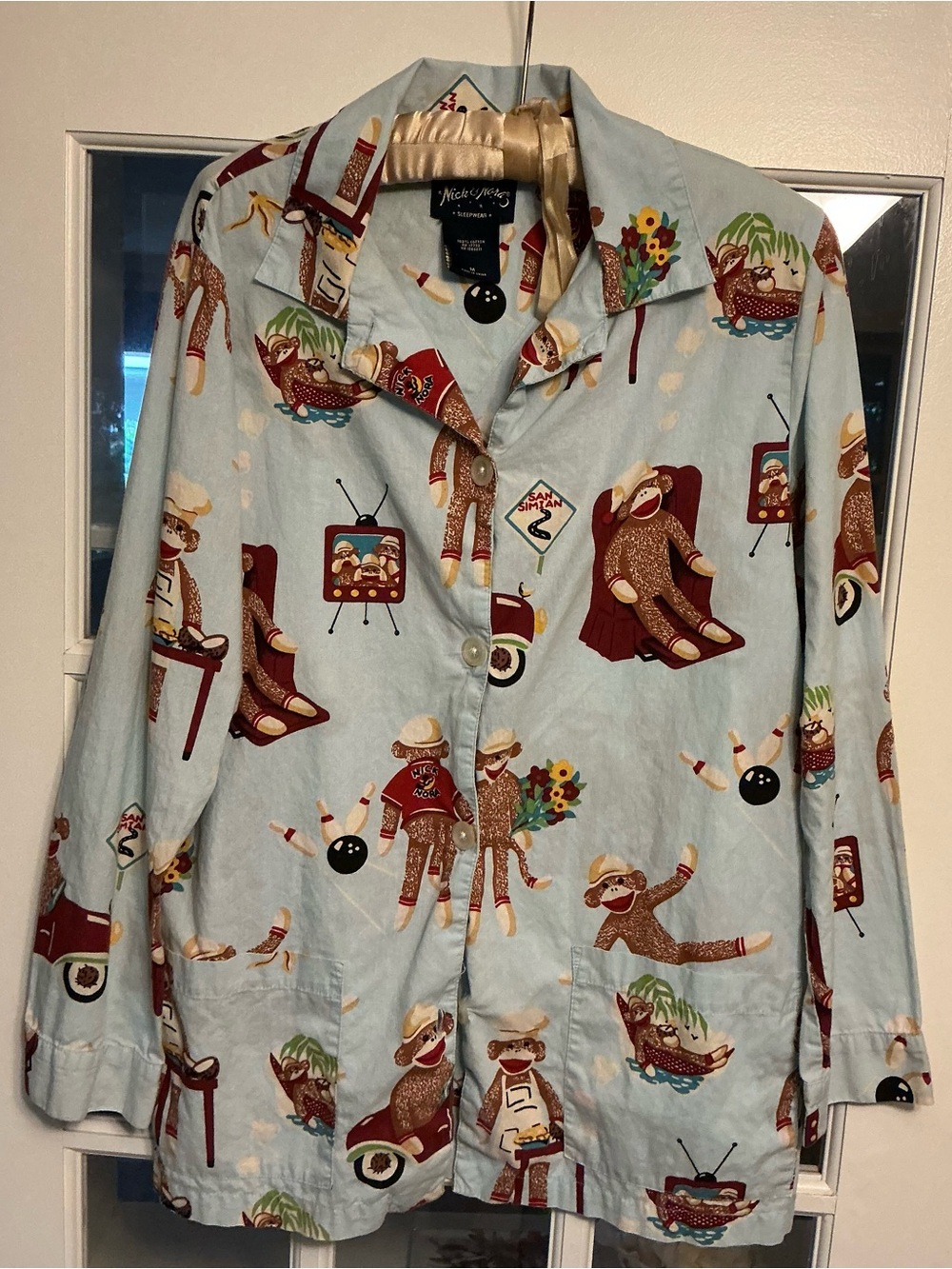 Nick & Nora Monkeys Pajama Top - Med
